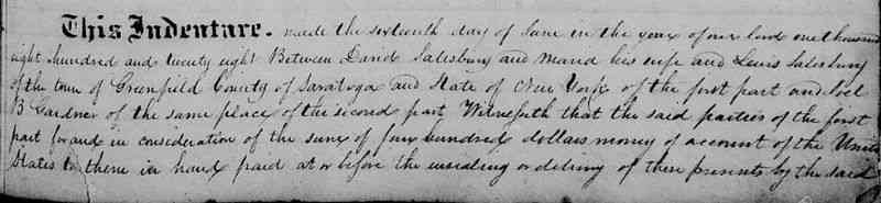 Maria Wood - 1828 Sale of Property