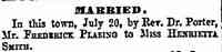 Caroline Henrietta THEUNERT - Date: October 04, 1855 Location: Pittsfield, Massachusetts Paper: Sun