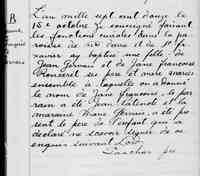 Jeanne-Françoise GERVAIS - 1712 Baptism. Notre-Dame-de-LaPrairie de-la-Madeleine, PQ.