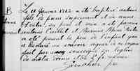 Antoine SURPRENANT dit SANSOUCY - 1712 Baptism. Notre-Dame-de-LaPrairie de-la-Madeleine, PQ.