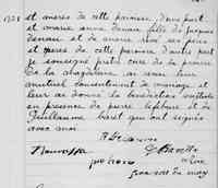 Marie-Anne DENEAU (DENIAU) dite DESTAILLIS - 1721 Marriage. Notre-Dame-de-LaPrairie de-la-Madeleine, PQ.
