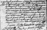 François-De-Sales CARTIER - 1753 Marriage. St-Francois-Du-Lac, Yamaska, PQ.