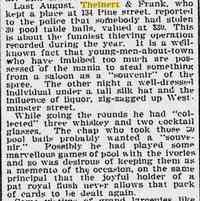 Wilhelm August Erdman THEINERT - Is this him? THEFTS AND BURGLARIES. Summary of Losses Reported to the Providence Police the Past Year. Manufacturer and Farmers Journal, Mar