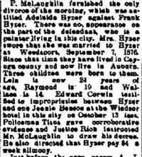 Adelaide M. MOBBS - November 11, 1902 - Divorce