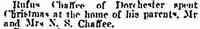 Rufus Seymour CHAFFEE - December 27, 1910. Enfield, Massachusetts.