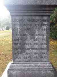Lucinda ABERCROMBIE - Grave
