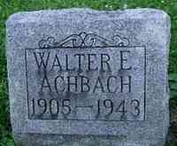 Walter Emanuel ACHBACH - Grave