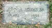 John Albert ADAMS - Grave