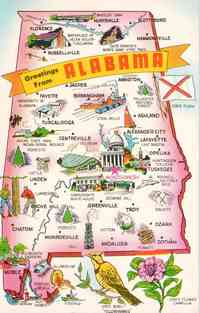 Alabama, USA - Map of Alabama