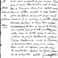 Placide BASTARACHE - 1805 marriage