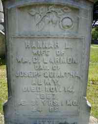 Hannah L ALMY - Grave
