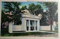 Alton, Illinois, USA - Memorial Gate, Entrance to Monticello College, Alton, Ill.