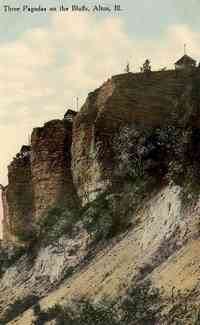 Alton, Illinois, USA - Three Pagodas on the Bluffs, Alton, Ill., 1912