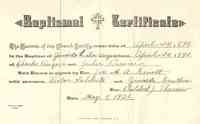 Alia Zenaide (Lillian) ANGER - Baptismal Certificate Thanks to Sheryl Riley