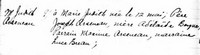 Marie Judith ARSENEAU (ARSENAULT) - Baptism