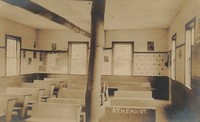 Athens, Vermont, USA - Interior of one room schoolhouse in Athens, Vt.