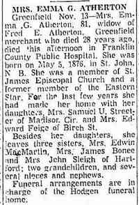 Emma G WHALLEY - Obituary