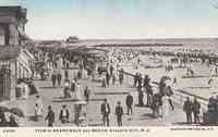 Atlantic City, New Jersey, USA - View of Boardwalk and Beach