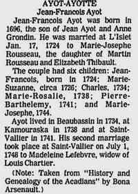 Jean-François HAYOT (AYOTTE) -