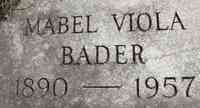 Mabel Viola BADER - Grave - Brookside Cemetery, Easthampton, Massachusetts