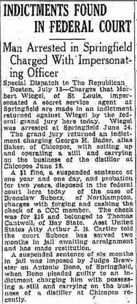 George Harry BADER - What are the odds? The Springfield Daily Republican Springfield, Massachusetts Tuesday, July 14, 1936