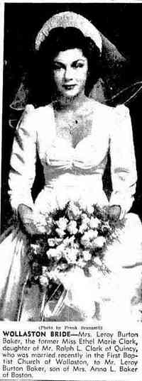 Ethel Marie CLARK - 1941 Marriage  The Boston Herald, Boston, Massachusetts, Sunday, December 21, 1941  Thanks to Shirley Bosco