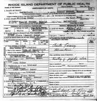 William W BAKER - Death Certificate - Smithfield, RI