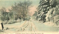 Bar Harbor, Maine, USA - Cromwells Harbor Road in Winter, 1907