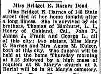 Bridget E BARNES - Springfield Republican Springfield, Massachusetts 1936-01-14