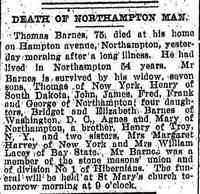 Thomas BARNES - Springfield Republican Springfield, Massachusetts 1912-03-31