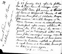 Adelaide BASTARACHE dite BASQUE - 1843 marriage
