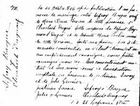 Sifroy BASTARACHE dit BASQUE - 1846 marriage