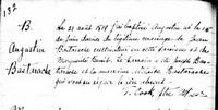 Augustin BASTARACHE dit BASQUE - Baptism