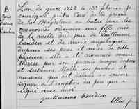Marie-Thérèse BAUDIN (BEAUDIN) - 1725 Baptism La Prairie, QC, Canada