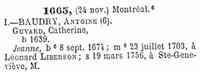 Antoine BAUDRY (BEAUDRY) dit L