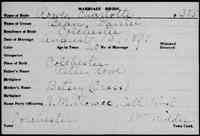 Daniel BEAN - 1877 marriage Vermont, Vital Records, 1760-1954