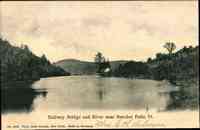 Canaan, Vermont, USA - Railway Bridge and River near Beecher Falls, Vt.