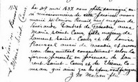 Hilarion BENOIT - 1837 marriage