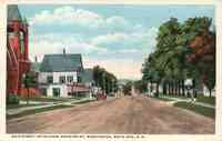 Bethlehem, New Hampshire, USA - Main Street, Showing Mt. Washington