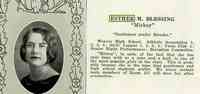 Esther Marie BLESSING - 1929 Hartford High School yearbook