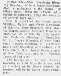 Henrietta Friederika BLESSING - Obituary