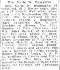 Marie Wilhelmina BLESSING - Binghamton Press Binghamton, New York Feb 29, 1940