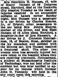 Henrietta Ruth BLESSING - Date: March 03, 1935 Location: Massachusetts Paper: Springfield Republican