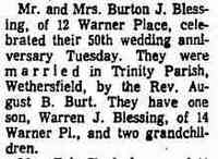 Burton Judd BLESSING - Hartford Courant Hartford, Connecticut February 21, 1970
