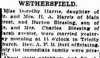 Burton Judd BLESSING - The Hartford Courant Hartford, Connecticut Feb 18, 1920
