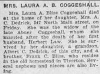 Laura Ann BLISS - Obituary
