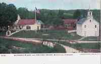 Winhall, Vermont, USA - Burbank Place and School House, Bondville, Vermont, 1909