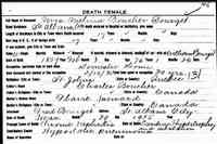 Melina BOUCHER - Vermont State Archives and Records Administration; Montpelier, Vermont; Vermont Death Records, 1909-2008