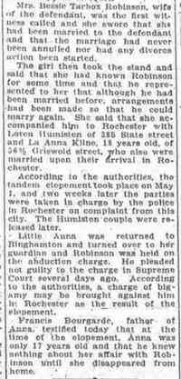 Anna May BOURGARDE - THE BINGHAMTON PRESS, BINGHAMTON, N.Y., FRIDAY EVENING, OCTOBER 19, 1923