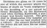 Augustus Henry BOURGARDE - The Binghamton Press Binghamton, New York November 6, 1929
